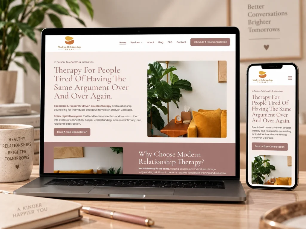 Modern Relationship Therapy Mockup