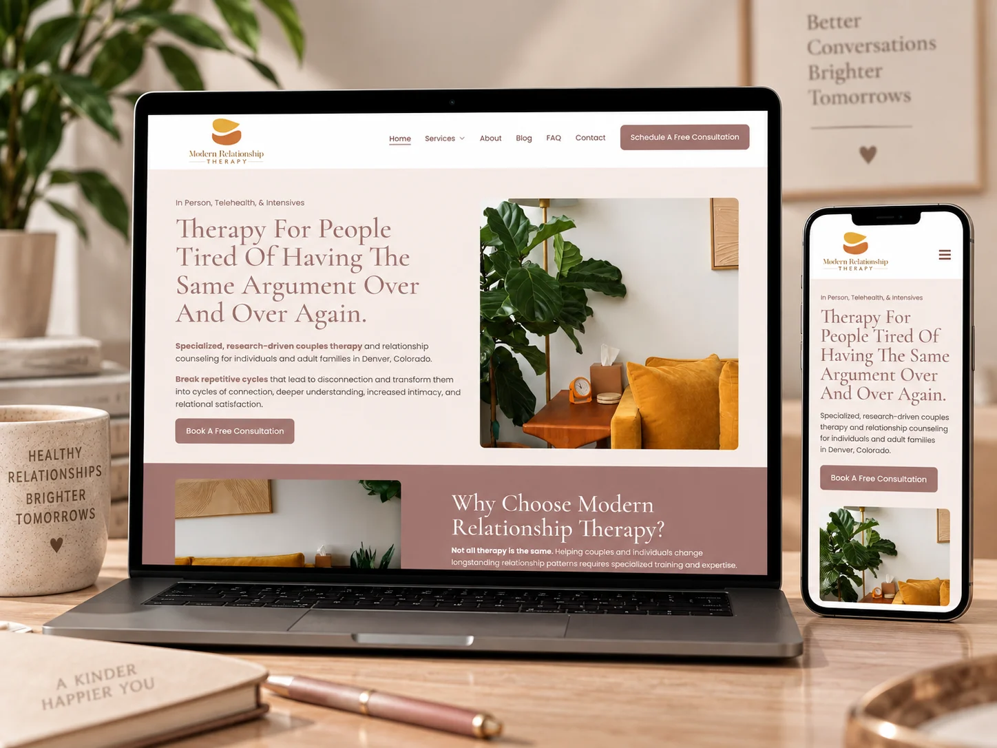 Modern Relationship Therapy Mockup