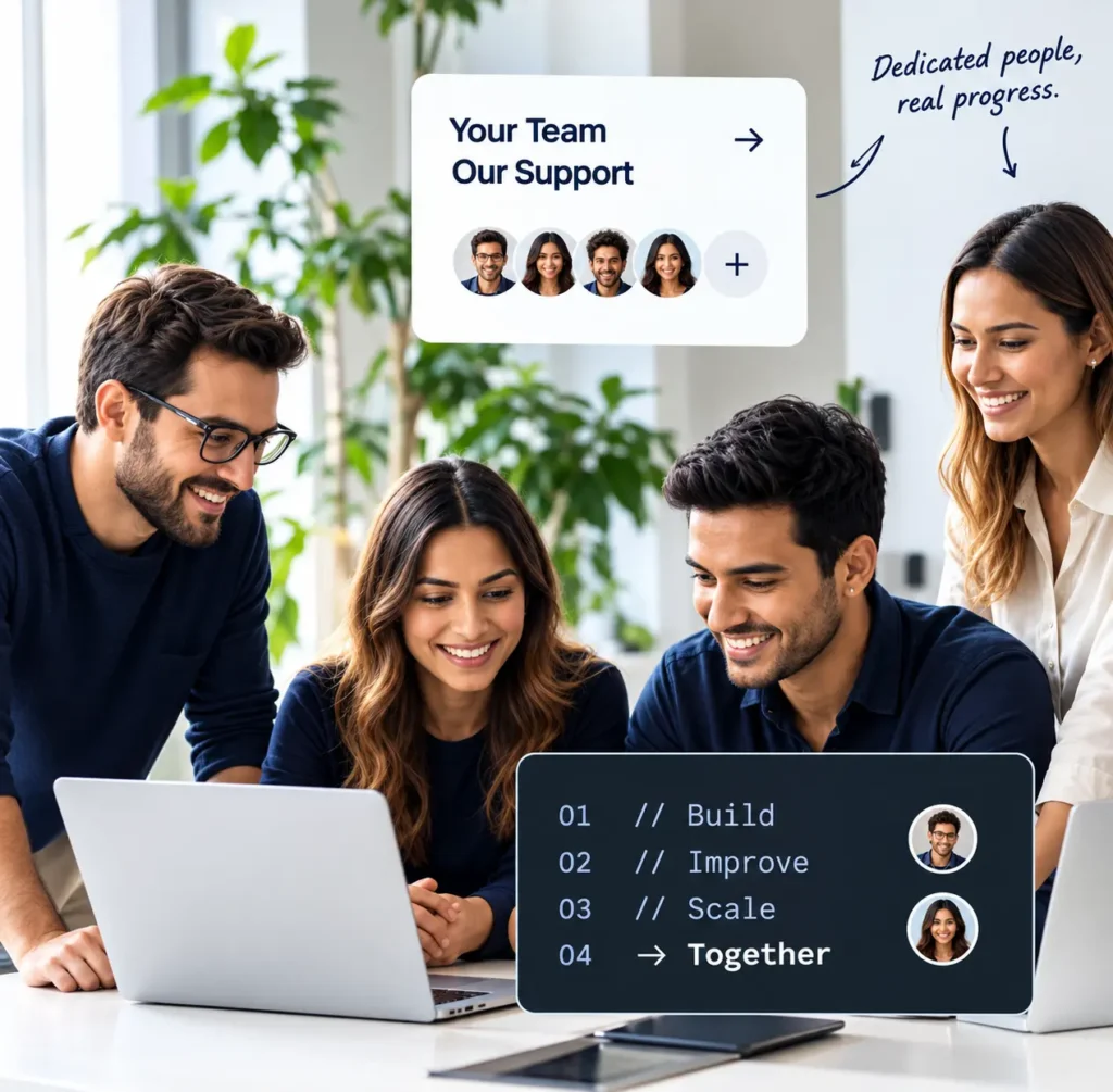 Collaborative Teamwork in a Modern Office