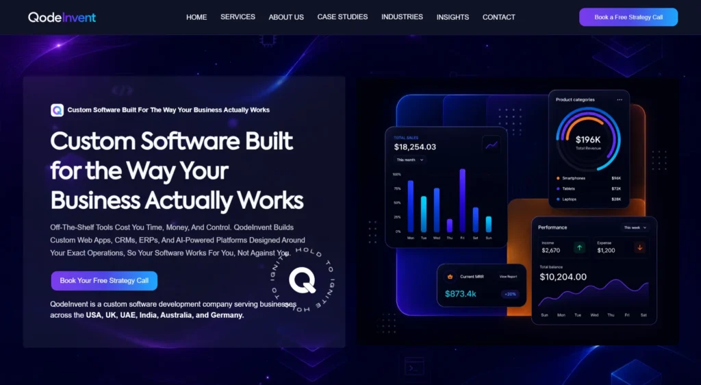 Custom Software Development Company _ QodeInvent