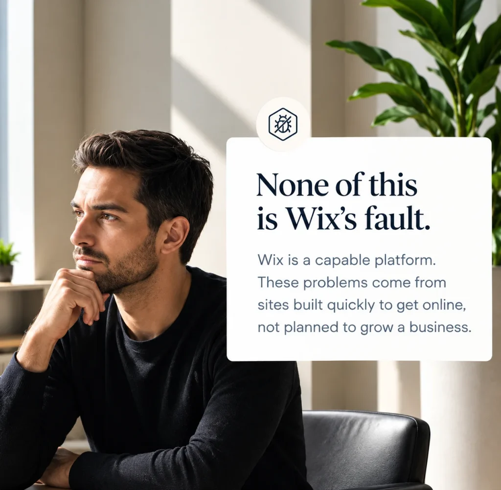 Most businesses don't come to us because of Wix