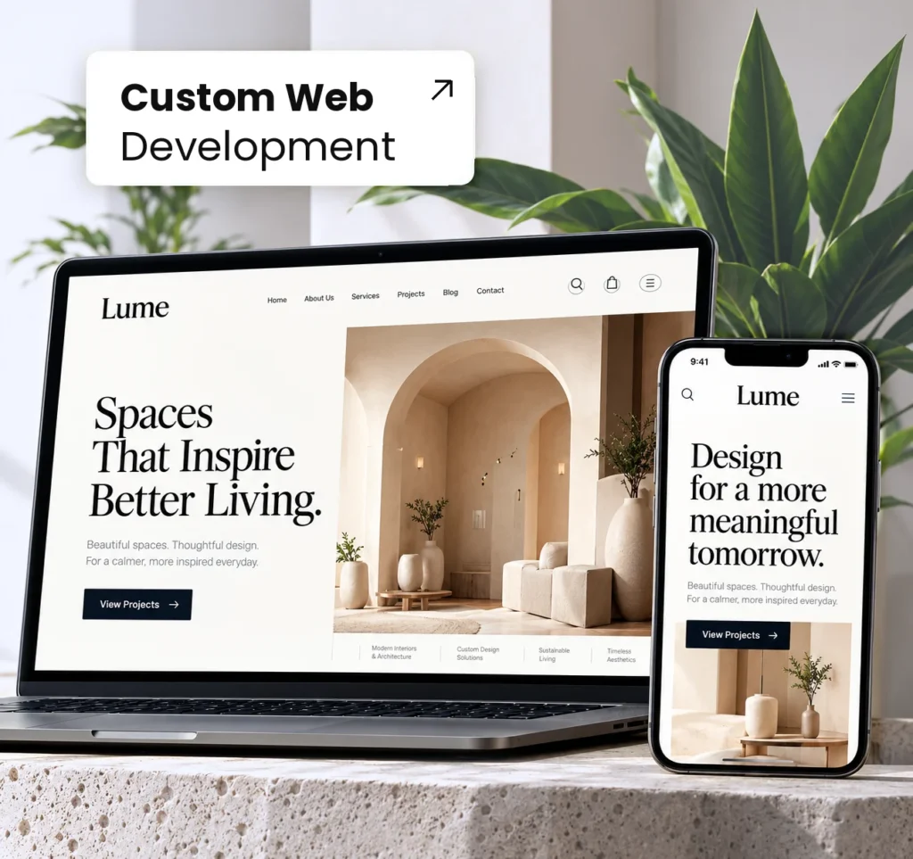 We design and build custom websites